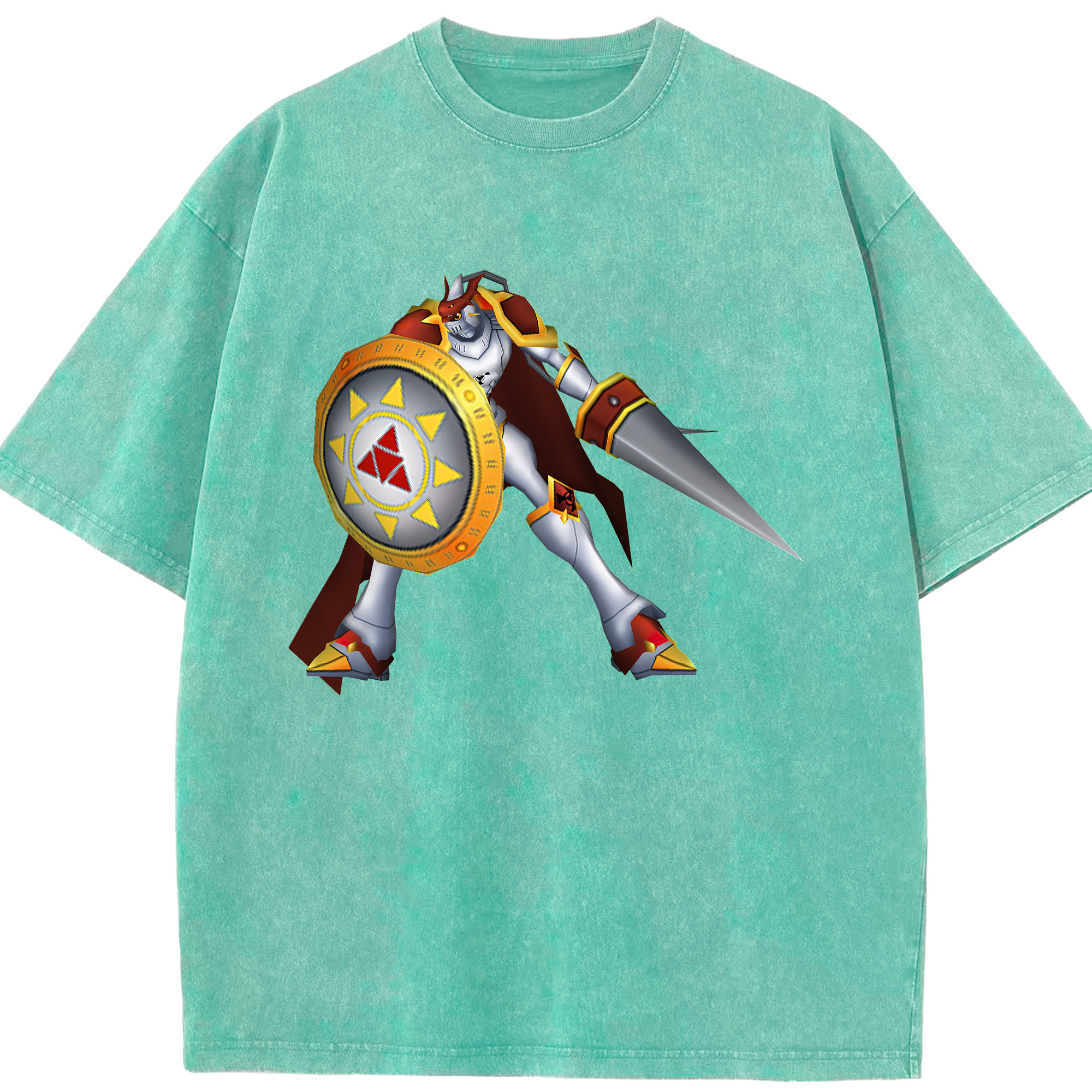 （画像用） Digimon デジタルモンスター/デジモン 綿100% ヴィンテージ風 半袖Tシャツ（フロントプリント）